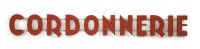 Lot 395 - 'CORDONNERIE' FRENCH SHOEMAKER'S SIGN
