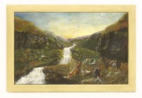 Lot 236 - CIRCLE OF LEONORA CARRINGTON (20th century)
SURREAL LANDSCAPE OF COWBOY AND HARPIST IN VAST LANDSCAPE
Oil on canvas
49 x 75cm
