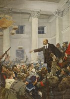 Lot 147 - AFTER VLADIMIR SEROV
LENIN PROCLAIMS SOVIET POWER IN SMOLNY PALACE