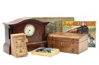 Lot 218 - An Edwardian inlaid mahogany mantel clock