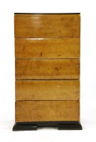 Lot 343 - An Art Deco maple five drawer chest