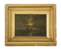 Lot 295 - 19th century School 
WINDMILLS IN MOONLIGHT
Oil on canvas
28 x 36cm