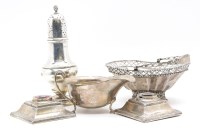 Lot 105 - A hallmarked silver shaker of baluster form (worn hallmarks)