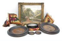 Lot 200 - A 19th Century porcelain plaque depicting a river landscape