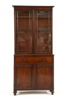 Lot 482 - A William IV mahogany secretaire bookcase
