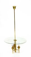 Lot 357 - An Italian brass three-branch ceiling light