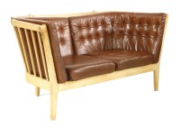 Lot 497 - A Danish leather settee