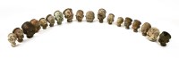 Lot 96 - EIGHTEEN DOLL MAKER'S BRONZE OR COPPER HEAD MOULDS