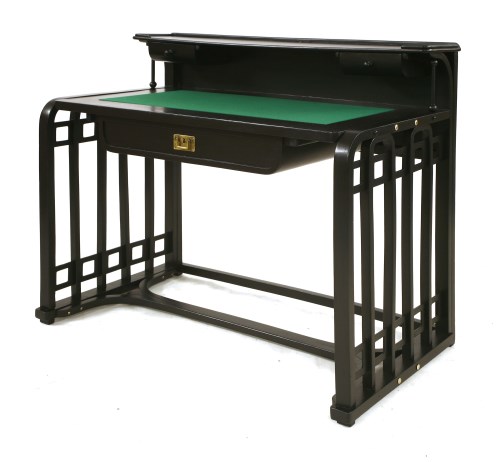 Lot 81 - An ebonised 500/6 desk