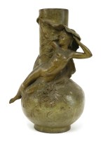 Lot 133 - A spelter vase