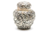 Lot 138 - A Japanese silver tea caddy