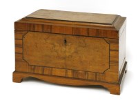 Lot 219 - A walnut and crossbanded humidor