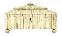 Lot 420 - AN ANGLO-INDIAN STAG HORN BOX