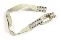 Lot 82 - A white gold Art Deco diamond and sapphire cocktail watch case