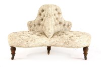 Lot 544 - A Victorian three-seat loving seat