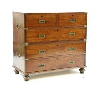 Lot 572 - A 19th century teak military chest