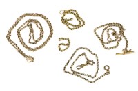 Lot 32 - A gold belcher link Albert chain