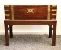 Lot 523B - An early 19th century mahogany and brass bound correspondence box