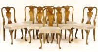 Lot 418 - A walnut Epstein Queen Anne dining table