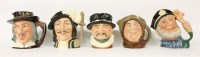 Lot 276 - Five large Royal Doulton character jugs