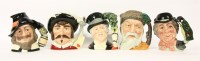 Lot 284 - Five large Royal Doulton character jugs