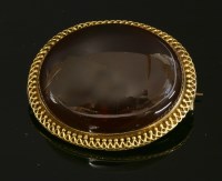 Lot 48 - A Victorian gold garnet  brooch