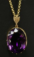 Lot 47 - A single stone amethyst pendant