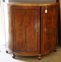 Lot 400 - A 19th century mahogany D shaped commode. 100cm wide