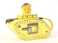 Lot 177 - A Sadler WWI Winston Churchill novelty tank teapot