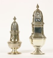 Lot 116 - A silver sugar caster