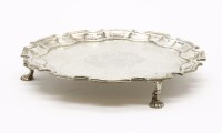 Lot 127 - A George ll silver waiter