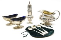 Lot 88 - Silver items: a Georgian Scottish silver milk jug