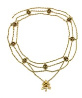 Lot 3 - A gilt metal 'chain of office' section of chains