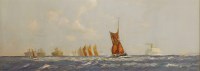 Lot 53 - Vic Ellis (1921-1984)
SHIPS AND SAILING BARGES
Signed l.r.