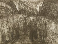 Lot 18 - Leon Kossoff (b.1926)
'OUTSIDE KILBURN UNDERGROUND'
Etching