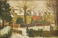 Lot 83 - Modern British School
FIGURES IN THE SNOW;
verso