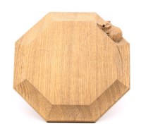 Lot 150 - A Robert 'Mouseman' Thompson oak teapot stand