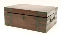 Lot 76 - A 19th century brass bound military style writing box