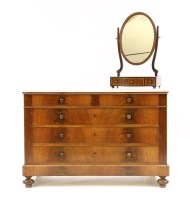Lot 456 - A late 19th century French mahogany marble topped washstand