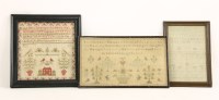 Lot 331 - Three needlework samplers