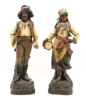 Lot 170 - A pair of 19th Century Johann Maresch terracotta figures