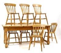 Lot 500 - A 20th century pine refectory table