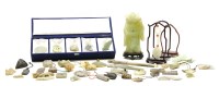 Lot 113 - A collection of Chinese hardstone carvings