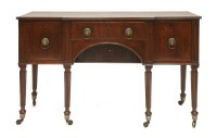 Lot 533 - A Regency strung mahogany breakfront sideboard