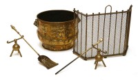 Lot 73 - A brass log bin