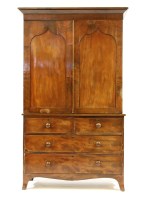 Lot 386 - A mahogany press cupboard