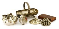 Lot 37 - A novelty Russian electroplated inkwell