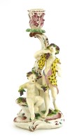 Lot 83 - A Bow candlestick group representing autumn