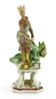 Lot 84 - A small Bow figure of America