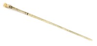 Lot 181 - A marine ivory and inlaid walking stick